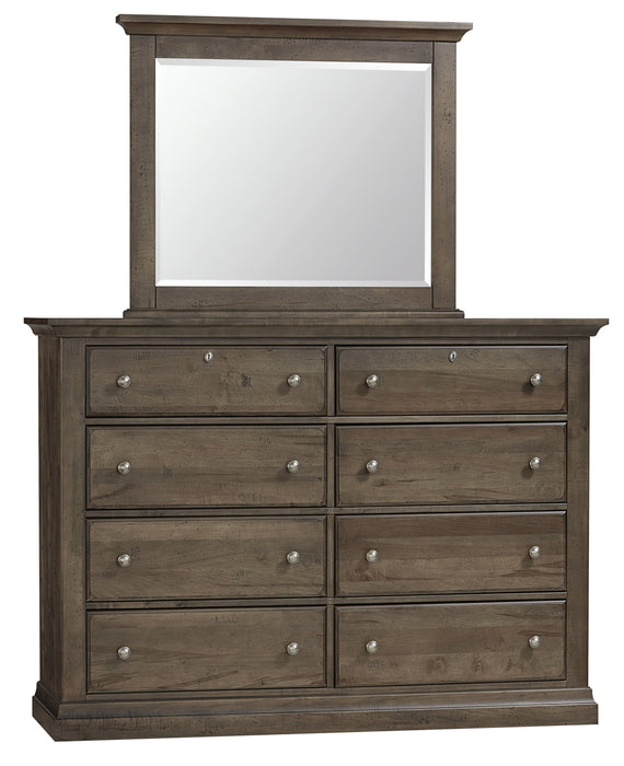 Vaughan Bassett Carlisle 8-Drawer Dresser in Dark Sable