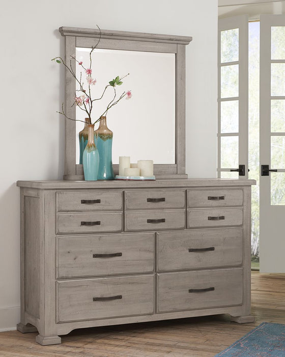 Vaughan-Bassett Joinery 6 Drawer Dresser in Washed White Oak