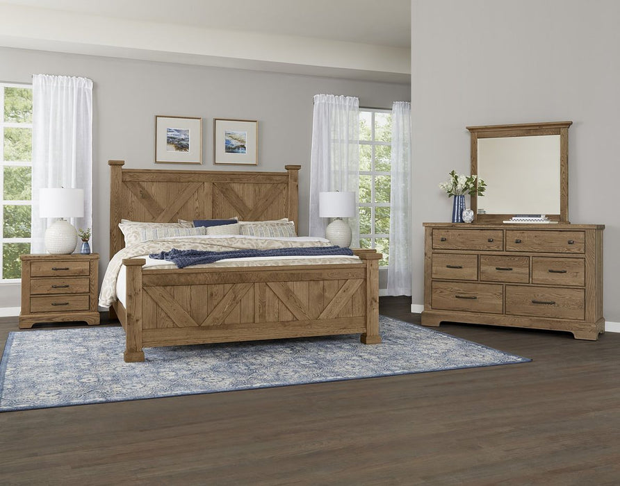Vaughan Bassett Yosemite Queen Panel Bed in Natural