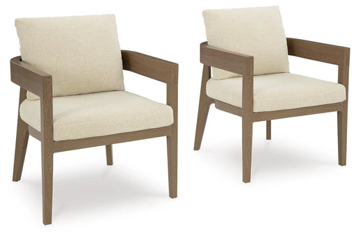 Serene Bay Outdoor Dining Arm Chair with Cushion (Set of 2) image