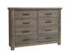 Vaughan Bassett Yellowstone 8 Drawer Dresser in Dapple Grey image