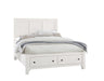 Vaughan Bassett Cool Farmhouse Panel King Bed with Storage in Soft White image