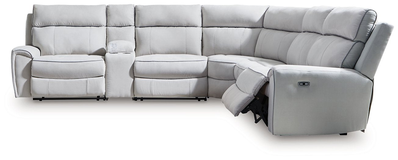 Social Pointe Reclining Sectional with Storage Console