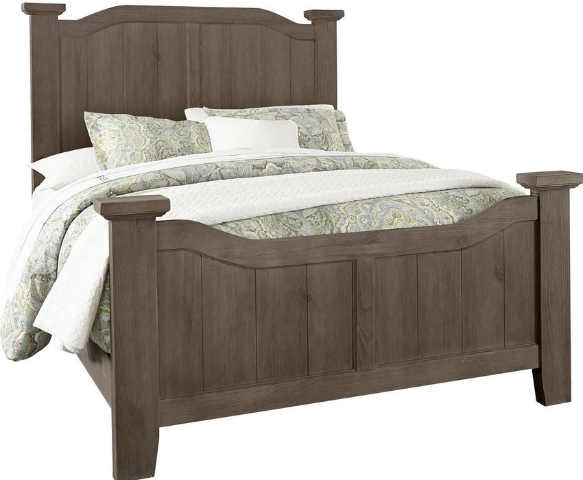 Vaughan-Bassett Sawmill Queen Arch Bed in Saddle Grey